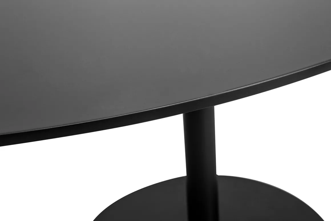 Miliboo Table À Manger Fixe-Table à manger design noire ovale L170 cm HALIA