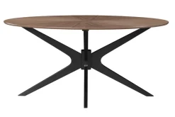 Miliboo Table À Manger Fixe-Table à manger design ovale noyer L160 cm DIELLI