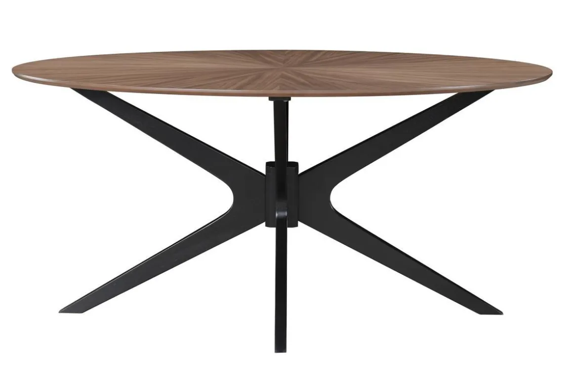 Miliboo Table À Manger Fixe-Table à manger design ovale noyer L160 cm DIELLI