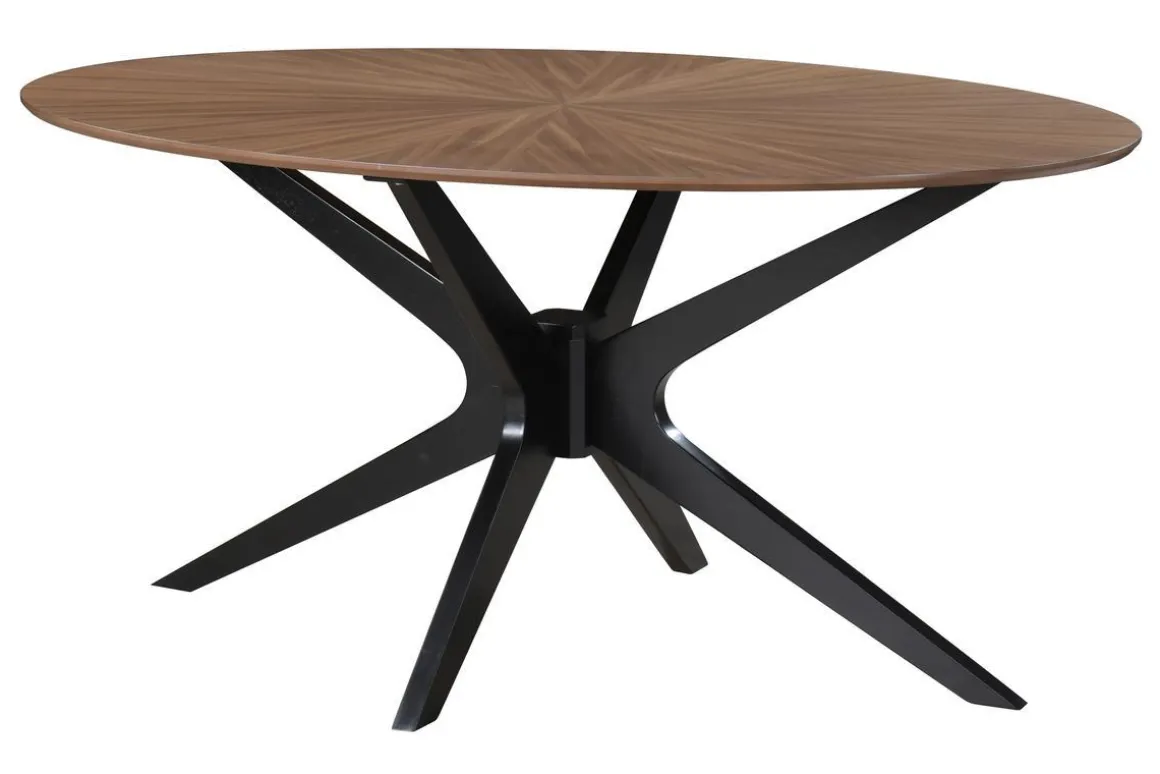 Miliboo Table À Manger Fixe-Table à manger design ovale noyer L160 cm DIELLI