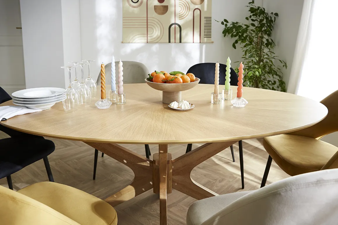 Miliboo Table À Manger Fixe-Table à manger design ovale chêne L160 cm DIELLI