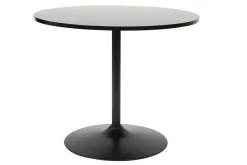 Miliboo Table À Manger Fixe-Table à manger design ronde noire D90 cm CALISTA