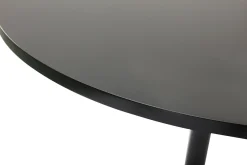 Miliboo Table À Manger Fixe-Table à manger design ronde noire D90 cm CALISTA