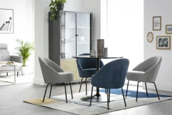 Miliboo Table À Manger Fixe-Table à manger design ronde noire D90 cm CALISTA