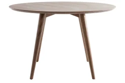 Miliboo Table À Manger Fixe-Table à manger design ronde noyer D120 cm LIVIA