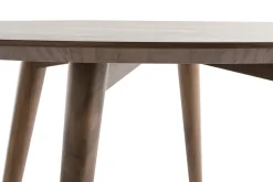 Miliboo Table À Manger Fixe-Table à manger design ronde noyer D120 cm LIVIA