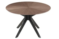 Miliboo Table À Manger Fixe-Table à manger design ronde noyer D120 cm DIELLI