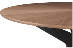 Miliboo Table À Manger Fixe-Table à manger design ronde noyer D120 cm DIELLI