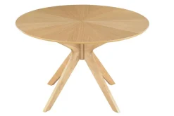 Miliboo Table À Manger Fixe-Table à manger design ronde chêne D120 cm DIELLI