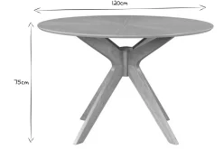 Miliboo Table À Manger Fixe-Table à manger design ronde chêne D120 cm DIELLI