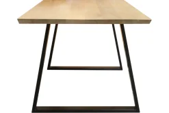 Miliboo Table À Manger Fixe-Table à manger en bois manguier massif et métal noir L160 cm VIJAY