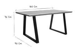 Miliboo Table À Manger Fixe-Table à manger en bois manguier massif et métal noir L160 cm VIJAY