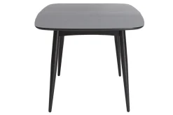 Miliboo Table Extensible-Table à manger extensible rectangulaire en bois noir L130-160 cm NORDECO