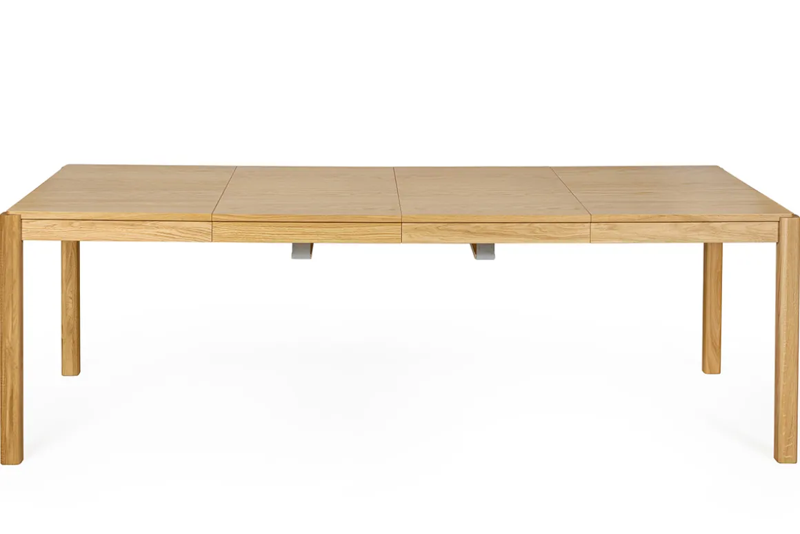 Miliboo Table Extensible-Table à manger extensible rallonges intégrées en bois clair chêne rectangulaire L125-238 cm AGALI