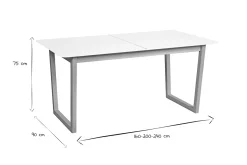Miliboo Table Extensible-Table à manger extensible rectangulaire rallonges intégrées finition blanc et bois clair chêne massif L160-240 cm LAHO