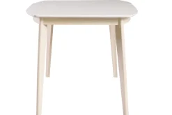 Miliboo Table Extensible-Table à manger extensible scandinave blanc et bois clair L150-200 cm LEENA