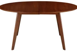 Miliboo Table Extensible-Table à manger extensible ovale en bois foncé L150-200 MARIK