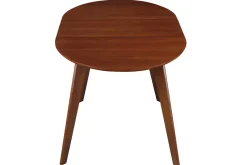 Miliboo Table Extensible-Table à manger extensible ovale en bois foncé L150-200 MARIK