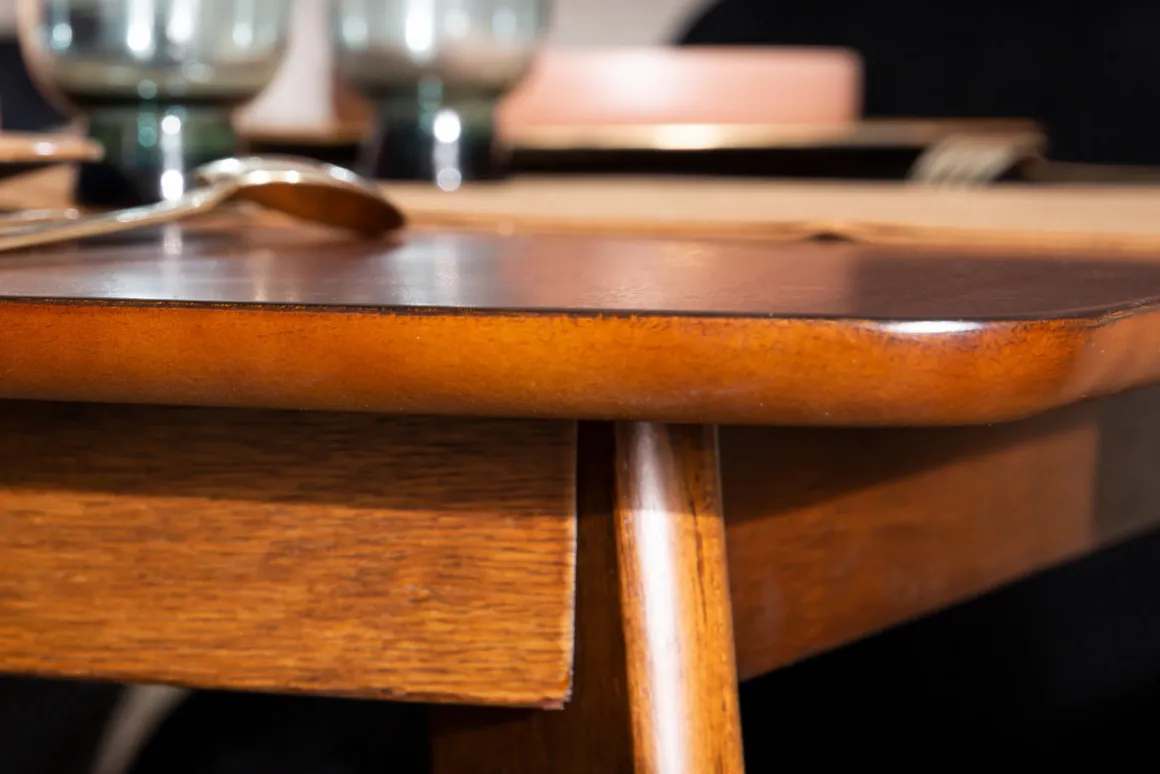 Miliboo Table Extensible-Table à manger extensible scandinave noyer L150-200 cm LEENA