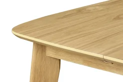 Miliboo Table Extensible-Table à manger extensible scandinave carrée placage chêne L90-130 cm LEENA