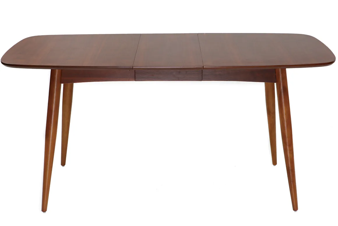 Miliboo Table Extensible-Table à manger extensible rectangulaire en bois foncé L130-160 cm NORDECO