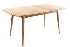 Miliboo Table Extensible-Table à manger extensible rectangulaire en bois clair L130-160 cm NORDECO