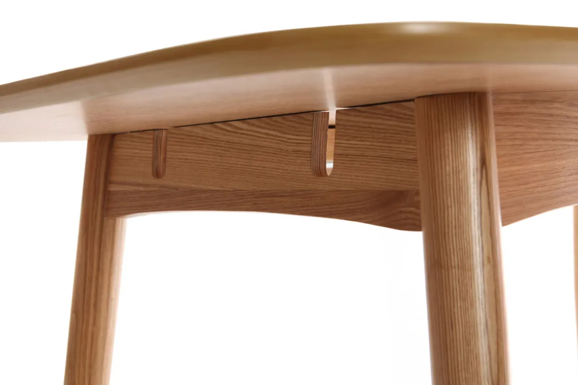 Miliboo Table Extensible-Table à manger extensible rectangulaire en bois clair L130-160 cm NORDECO