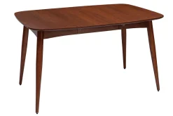 Miliboo Table Extensible-Table à manger extensible carrée en bois foncé L90-130 cm NORDECO