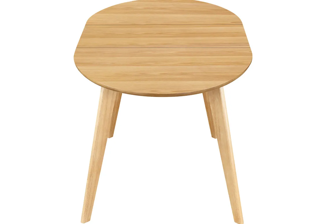 Miliboo Table Extensible-Table à manger extensible ovale en bois clair L150-200 cm MARIK