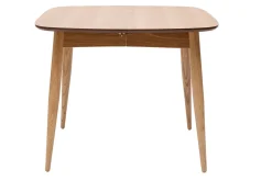 Miliboo Table Extensible-Table à manger extensible carrée en bois clair L90-130 cm NORDECO