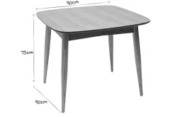 Miliboo Table Extensible-Table à manger extensible carrée en bois clair L90-130 cm NORDECO