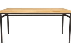 Miliboo Table À Manger Fixe-Table à manger industrielle bois manguier massif et métal L160 cm YPSTER