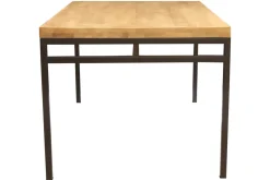 Miliboo Table À Manger Fixe-Table à manger industrielle bois manguier massif et métal L160 cm YPSTER