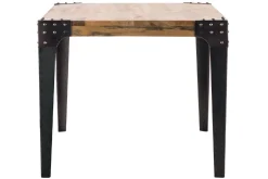 Miliboo Table À Manger Fixe-Table à manger industrielle acier et bois manguier massif L160 cm MADISON