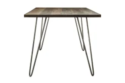 Miliboo Table À Manger Fixe-Table à manger industrielle bois manguier massif et métal L160 cm ATELIER