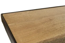 Miliboo Table À Manger Fixe-Table à manger industrielle bois manguier massif et métal L160 cm ATELIER