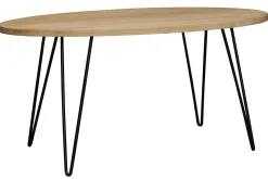 Miliboo Table À Manger Fixe-Table à manger ovale en bois manguier massif L160 cm VIBES