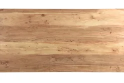 Miliboo Table À Manger Fixe-Table à manger rectangulaire industrielle en bois massif et métal noir L200 cm VALLEY