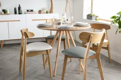 Miliboo Table À Manger Fixe-Table à manger ronde bois clair D90 cm ARTIK