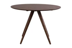 Miliboo Table À Manger Fixe-Table à manger ronde design noyer D106 cm WALFORD