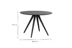Miliboo Table À Manger Fixe-Table à manger ronde design noyer D106 cm WALFORD