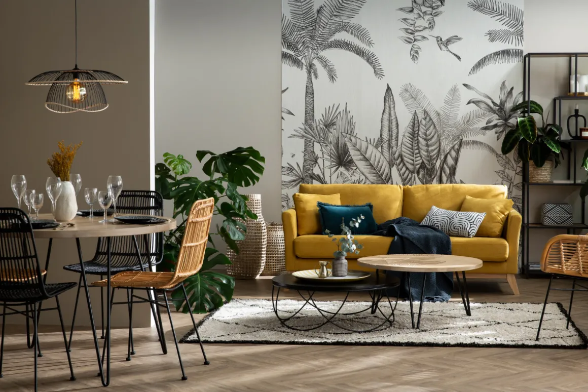 Miliboo Table À Manger Fixe-Table à manger ronde en bois manguier massif D116 cm VIBES