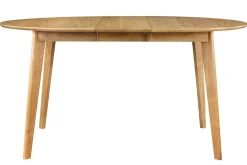 Miliboo Table Extensible-Table à manger ronde extensible finition chêne L120-150 cm LEENA