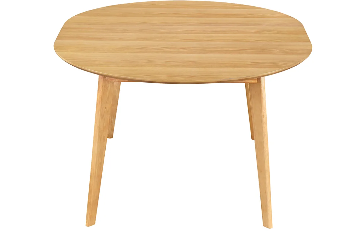 Miliboo Table Extensible-Table à manger ronde extensible finition chêne L120-150 cm LEENA