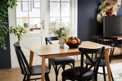 Miliboo Table À Manger Fixe-Table à manger scandinave finition frêne L120 cm ELION