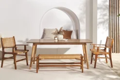 Miliboo Table À Manger Fixe-Table à manger scandinave finition frêne L120 cm ELION