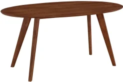 Miliboo Table À Manger Fixe-Table à manger vintage ovale noyer L160 cm MARIK