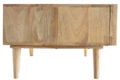 Miliboo Table Basse-Table basse avec portes coulissantes bois manguier massif ALBA