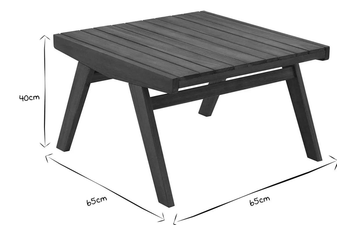 Miliboo Table De Jardin-Table basse de jardin en bois massif L65 cm TIDAK