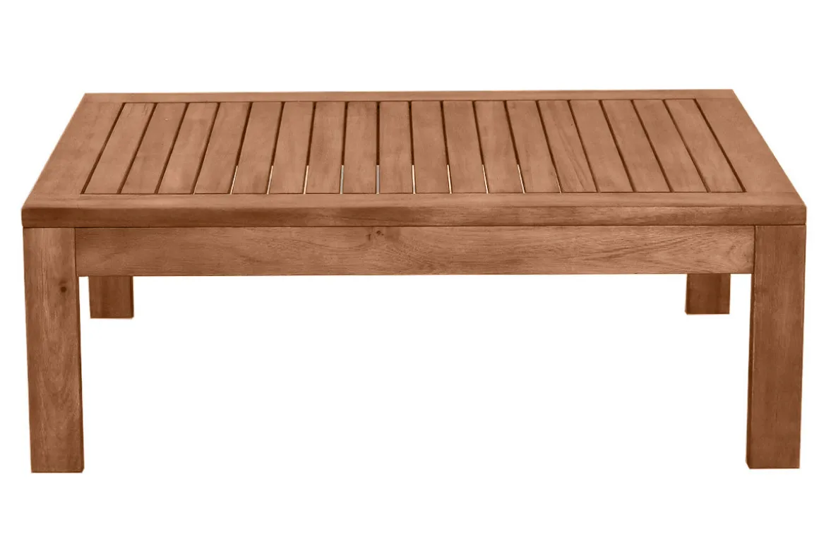 Miliboo Table De Jardin-Table basse de jardin en bois massif L90 cm SALVADOR